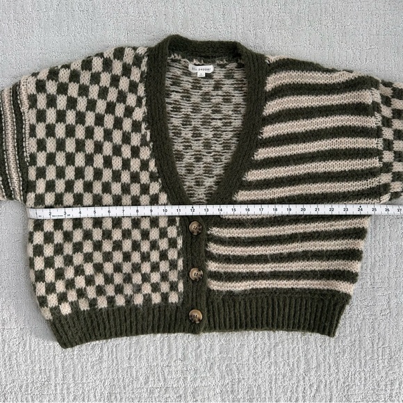 Blu Pepper Black and Cream Patterned Cardigan - Picture 6 of 8